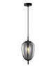 Pendant Light Oval Smokey Black Glass 160mm E14 10W Pendant Light Oval Smokey Black Glass 160mm E14 10W